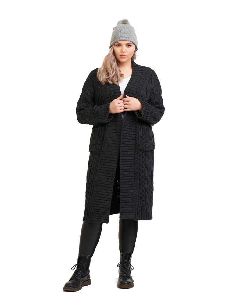 Plus size model wearing Aurora Long Cardigan by Dex Plus | Dia&Co | dia_product_style_image_id:168496